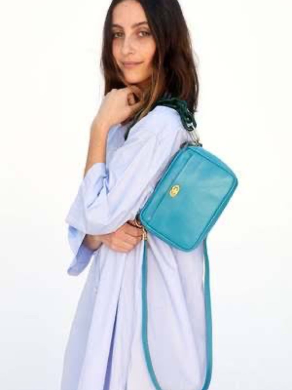 NWT - Clare V. - Turnlock Midi Sac in Ocean